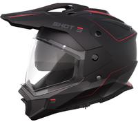 Shot Trek Max Vision Rally Casco da enduro, nero-rosso, taglia L per maschi
