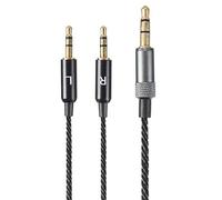 SHOTAY Cavo sostitutivo, Cavo Audio sostitutivo Flessibile da 1,2 m con Microfono/per Tracce sol Republic V8 V10 V12 X3 Cavo Audio per Cuffie Nero-Senza Grano