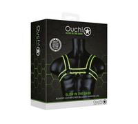 Shots Ouch Chest Bulldog Harness - Glow in The Dark L/XL