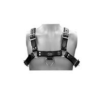 Shots Ouch! Pain - Leather Male Chest Harness - Black