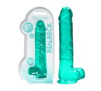 Shots RealRock Crystal Clear - 9" / 22cm Realistic Dildo with Balls