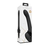 Vibratore doppio strap on dildo indossabile vaginale anale vibrante in silicone