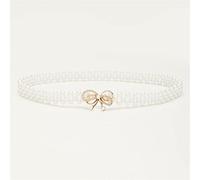 SHOUKAII Elastic Waist Chain Ladies Elastic Waist Belt Double Bow Knot Girdle Decorative Skirt