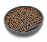 Should We Go? The Slowdown Bowl - Ciotola in silicone per cani e cuccioli, alimentazione lenta, design moderno con tappetino per leccare, riduce l'ingurgito, si adatta a 2 tazze da 19,1 cm di diametro