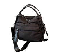 Shoulder Bag - Zipper Solid Color Purse, borsa tote con cinghie remove | for Lady Teens School Travel Daily Weekend Gym Picnic Commute Shopping Office College, Nero , Se référer au descriptif