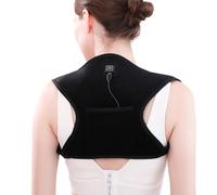 Shoulder Heat Pad - Black, Ergonomic Heated Wrap, Electric Heating Belt | 3-Level Temperature Control For Men, Women, Teens, Athletes, Family, Grandma, Grandpa, Son, Daughter Use