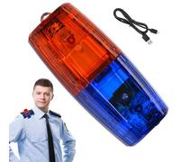 Shoulder Light, Flashing Signal, 3.15x1.3x1.02in Safety Lamp, Night Visibility, Red Blue for Outdoor Rescue, Traffic Guidance, Cycling Gear, Security Use, Flashlight Tool, Riding Accessory