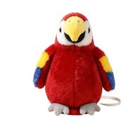 Shoulder Sitting Bird Accessory, Miniature Stuffed Animal Decor, Magnetic C | Pirate Parrot, 3.9 Inch Halloween Magnetic Plush Wearable Cosplay Prop, Pirate Shoulder Parrot Plush Toy, Theme Party, Daily