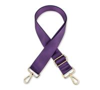 Shoulder Strap - Tracolla lunga a tracolla, tinta unita, ampia cinghia di ricambio per borse, nylon, accessori messenger da donna, cinghie per borse (oro viola)