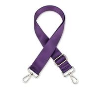 Shoulder Strap - Tracolla lunga a tracolla, tinta unita, ampia cinghia di ricambio per borse, nylon, accessori messenger da donna, cinghie da tasca (viola-argento)