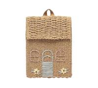 Shoulder Straw Woven Bag, Beach Handbag, 6.3x3.15x8.66 Inches Small Hand-Carrying Backpack for Travel, Beach Trips, Casual Outings, Everyday Use, Vacations, and Lightweight Carrying