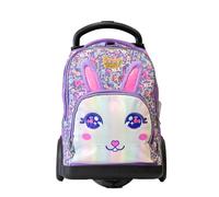 Shout Bunny | Zaino Trolley Sganciabile da Scuola Elementare e Media per Bambini con Ruote in Gomma Zainetto da Bambino o Bambina - Trolley D-Touch