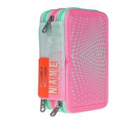 Shout Coolgirl | Astuccio a 3 Scomparti per Bambina da Scuola Elementare Media, Astuccio Completo di 44 Pezzi a Tre Zip con Portapenne