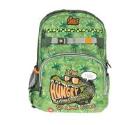 Shout Croco Pop | Zaino Scuola Elementare per Bambini per Cibo e Acqua Zainetto da Bambino con 4 Compartimenti e Portaborraccia - Zaino Heavy Weighter