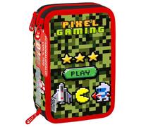 Astuccio 3 zip 44 pezzi Scuola Pixel gaming per Bambino - Novità 2024/2025
