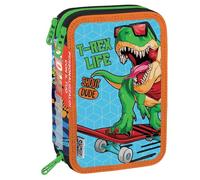 Astuccio 3 zip 44 pezzi Scuola T-Rex Life per Bambino - Novità 2024/2025