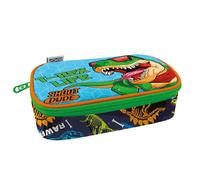 Shout T-Rex | Astuccio per Bambina da Scuola Elementare, Astuccio Completo di 29 Pezzi con Zip e Portapenne - Astuccio Essenziale 29 Pz