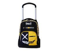 Shout Xman | Zaino Trolley Sganciabile da Scuola Elementare e Media per Bambini con Ruote in Gomma Zainetto da Bambino o Bambina - Trolley D-Touch