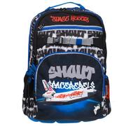 Shout | Zaino Scuola Elementare per Bambini Zainetto da Bambino con 4 Compartimenti e Portaborraccia - Heavy Weighter Space Rebels C/Clip-On