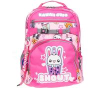 Shout | Zaino Scuola Elementare per Bambini Zainetto da Bambino o Bambina con 4 Compartimenti e Portaborraccia - Heavy Weighter Magic Kawaii Cup C/Clip-On