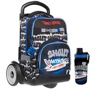 Shout Zaino Trolley Sganciabile 2 in 1 per Bambini Scuola Elementare e Media con Ruote in Gomma, 4 Scomparti e Portaborraccia - D-Touch Space Rebels C/Clip-On 32x20x43 cm 28L