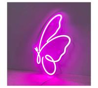 SHOUXI Insegna al Neon LED Insegna Al Neon A Forma Di Farfalla, Decorazione Per La Casa, Camera Da Letto, Sala Giochi, Bar, Soggiorno, Festa Compleanno, Parete 45cm