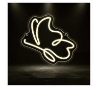 SHOUXI Insegna al Neon LED Insegna Al Neon A Forma Di Farfalla, Luce Multicolore Per Decorazioni Per La Casa E L'ufficio Compleanno/Matrimonio/Anniversario/Vacanza 10.67x9.56inch(Warm white)