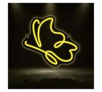 SHOUXI Insegna al Neon LED Insegna Al Neon A Forma Di Farfalla, Luce Multicolore Per Decorazioni Per La Casa E L'ufficio Compleanno/Matrimonio/Anniversario/Vacanza 10.67x9.56inch(Lemon yellow)
