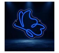 SHOUXI Insegna al Neon LED Insegna Al Neon A Forma Di Farfalla, Luce Multicolore Per Decorazioni Per La Casa E L'ufficio Compleanno/Matrimonio/Anniversario/Vacanza 10.67x9.56inch(Blu)