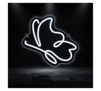 SHOUXI Insegna al Neon LED Insegna Al Neon A Forma Di Farfalla, Luce Multicolore Per Decorazioni Per La Casa E L'ufficio Compleanno/Matrimonio/Anniversario/Vacanza 10.67x9.56inch(Cold White)