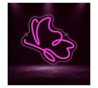 SHOUXI Insegna al Neon LED Insegna Al Neon A Forma Di Farfalla, Luce Multicolore Per Decorazioni Per La Casa E L'ufficio Compleanno/Matrimonio/Anniversario/Vacanza 10.67x9.56inch(Rose red)