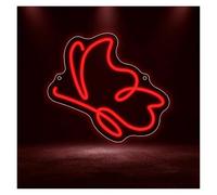SHOUXI Insegna al Neon LED Insegna Al Neon A Forma Di Farfalla, Luce Multicolore Per Decorazioni Per La Casa E L'ufficio Compleanno/Matrimonio/Anniversario/Vacanza 10.67x9.56inch(Rosso)