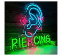 SHOUXI Insegna al Neon LED Insegna Al Neon Ear Piercing Luce LED Per Studio, Arredamento Salone, Di Bellezza, Camera Da Letto, Gioco, Negozio Animali 45cm