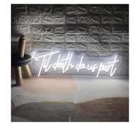 SHOUXI Insegna al Neon Til Death Do Us Part Neon Sign Wedding Light Wedding Decor Camera Da Letto Decorazione Da Parete Per La Casa Insegne Artistiche Al Neon 53x15.5cm(Bianca)