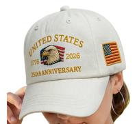 Shouxiut Cappello commemorativo per 250 anni americani, regolabile, accessorio da uomo, per celebrazioni della marina, canottaggio, spiaggia, golf, falciatura