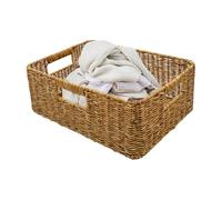 Shouxiut Cestini per organizzare - Custodia impermeabile - Cestino portaoggetti in finto rattan intrecciato | per cucina, dispensa, dormitorio, armadio, bagno, giocattoli, coperte, asciugamani, libri