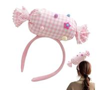 Shouxiut Fasce per capelli con caramelle per ragazze, fascia per capelli 3D per ragazze, comode, per capelli per outfit alla, feste in costume, Natale, Halloween, amici