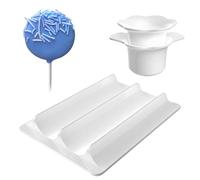 Shouxiut Stampo per cake pop, con vassoio, gadget da cucina per donne, muffin, dessert, cioccolatini, matrimoni, compleanni, vacanze, casa, scuola
