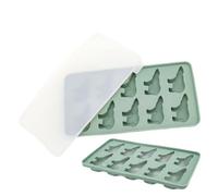 Shouxiut Stampo per cubetti di ghiaccio a forma di orso polare, 10 cavità, in silicone, con coperchio, utensili speciali per cibo, caramelle, cioccolato, frutta, caffè, whisky, feste, campeggio