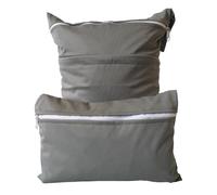 shouzhigo 2 borse per pannolini riutilizzabili con tasche con cerniera per bambini, nuoto, campeggio, viaggi, palestra, spiaggia, Grigio, Organizer per borse