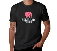 SHOUZUREN Beer Delirium Tremens Logo T-Shirt Sweat Shirt Blank t Shirts Black t Shirts t Shirts for Men Cotton Black L