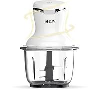 SHOV Mini tritatutto con una sola mano, contenitore in vetro da 700 ml, tritatutto per verdure, frutta, noci e carne