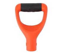 Shovel D Grip, 3.2 cm Digging Rake Tool Garden Accessory Shovel Handle Digging, Raking and Snow Removal Tool Sturdy orange design (Orange)