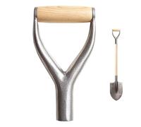 Shovel Handle Replacement - Metal Wood D Grip, Anti Rust Effort Saving Tool Handle, Stable Garden Equipment Upgrade Part | Durable Raking Shoveling Forking Support For Outdoor Work