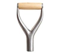 Shovel Handle Replacement - Solid Wood & Metal, 9.1x4.7in D-Handle Grip | Anti-Rust Stable Replacement Part For Shovels, Rakes, Forks, Garden Tools, Durable Outdoor Equipment
