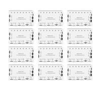 Shovelmty 12 Pezzi di Plastica Calibro Chitarra Accordi Calibro Carta Strumento di Misurazione