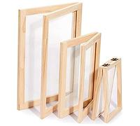 Shovelmty 3 Pezzi di Carta di Legno Stampo di Carta Screen Kit 3 Dimensioni Cornici per Il Mestiere di Carta DIY 12.7X17.8 Cm 19.8X24.8 Cm 24.8X33.0 Cm