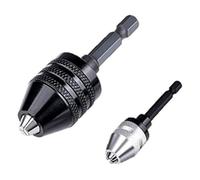 Shovelmty Adattatore per Mandrino per Trapano - 2 Pezzi Mandrino per Avvitatore A Percussione,Adattatore per Punte Trapano Mandrino Autoserrante 1/4 Gambo Esagonale (0,6-8 Mm,0,3-3,6 Mm)