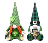 Shovelmty Decorazioni per Gnomi del Giorno di San Patrizio, 2 Pezzi di Gnomi nel Peluche per la Casa Decorazioni per Il Giorno di San Patrizio Regali di Gnomi Verde