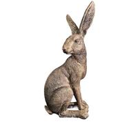Shovelmty Ornamento di Lepre, Finitura Anticata di Coniglio Lepre Seduto, Decorazione da Collezione nel Stile/con Fauna Selvatica